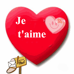 Gif animé je t'aime coeur